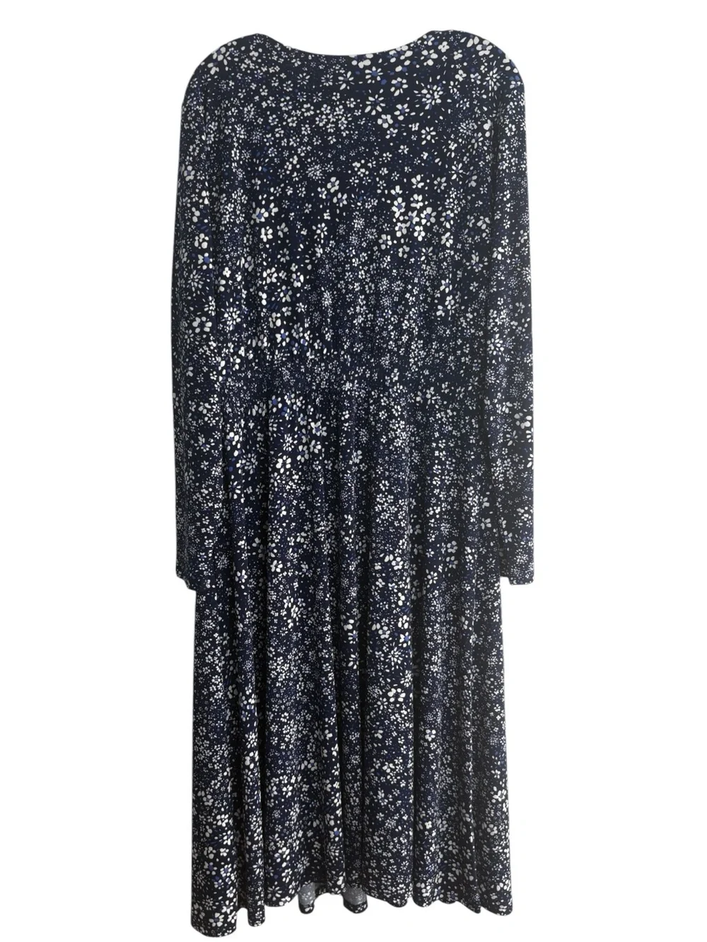 TALBOTS Long-Sleeve Floral Dress in Blue / Lavender / White Size XL — NWT